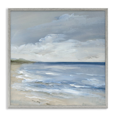 Stormy Beach Landscape Framed Giclee, design by Nan