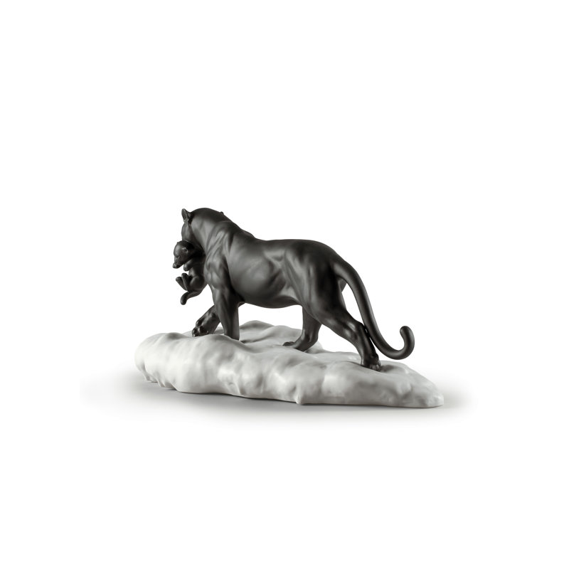 Panther with Cub Figurine