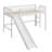 Low Loft Bed With Ladder And Slide-191617376