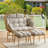 Corenda Hammock Double Swing Chair with Ottomans-1090806729-1090806730