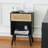 Rattan Side Table, Small Bedside Tables Natural Wood Nightstand With Drawer And Open Shelf, Modern Nightstand With Solid Legs-406591428