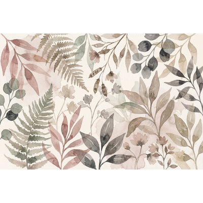 Papier peint botanique aquarelle