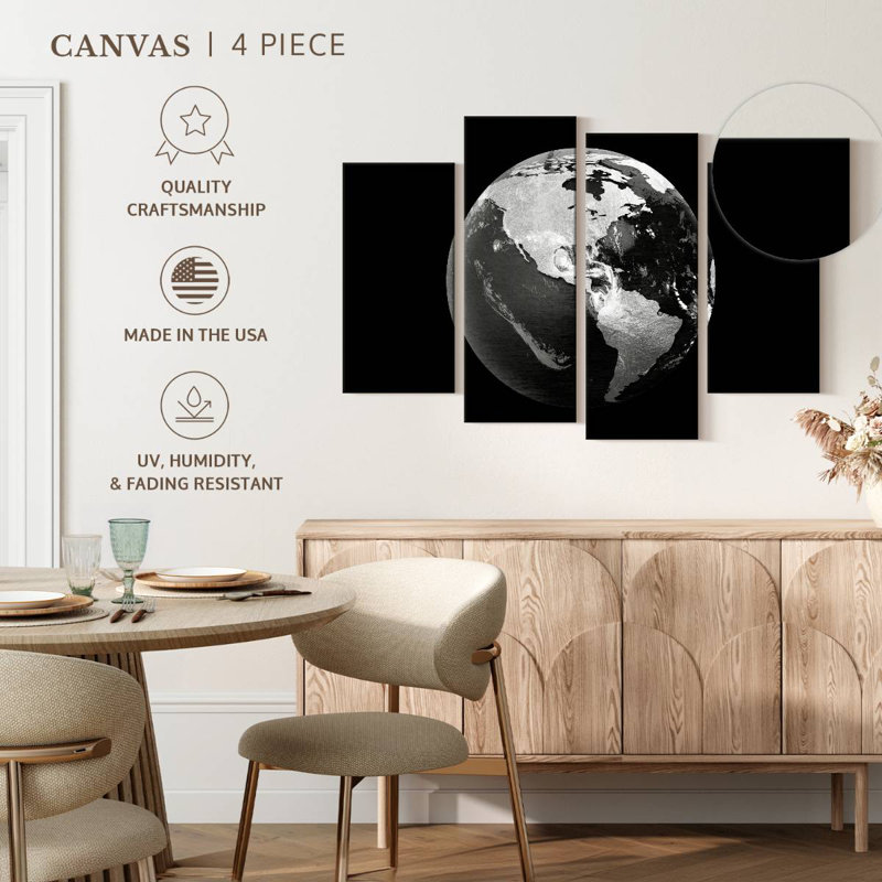 Silver Globe, 27" H x 43" W