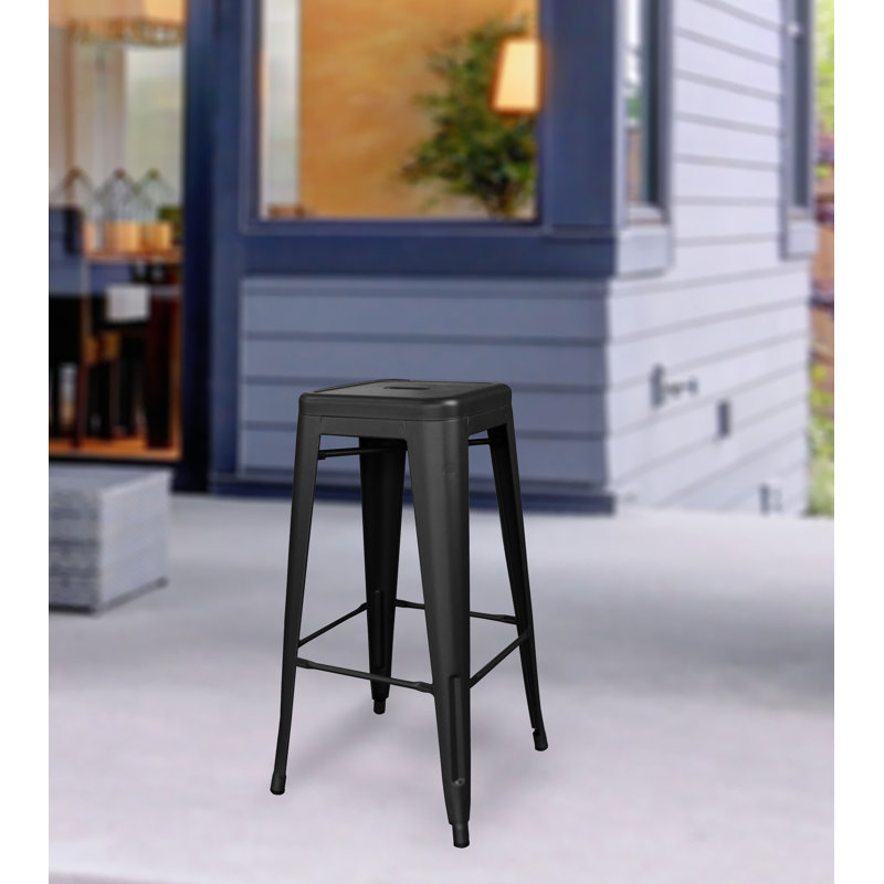 Tabouret bar et de comptoir Itzia, Noir, Tabouret de bar (assise de 30 po de hauteur), 2