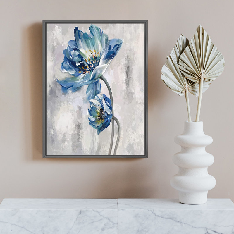 Luxueuse reproduction d'art sur toile encadrée en aluminium pour le salon, Noir, H 16 po x l 12 po