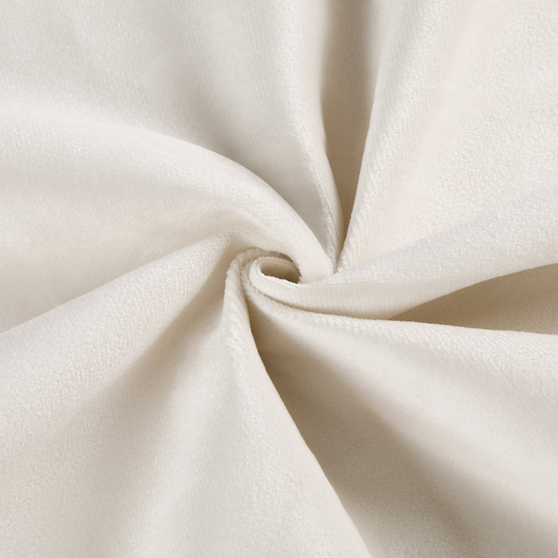 Lit rembourré en velours avec rangement Mouad, Beige, Double