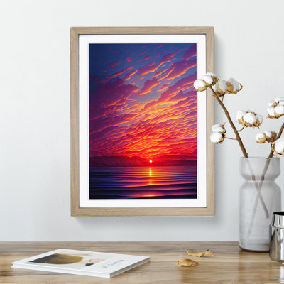 Vibrant Ocean Sunset - Wall Art