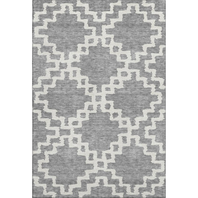Premium Machine Washable Prisco Gray Rug