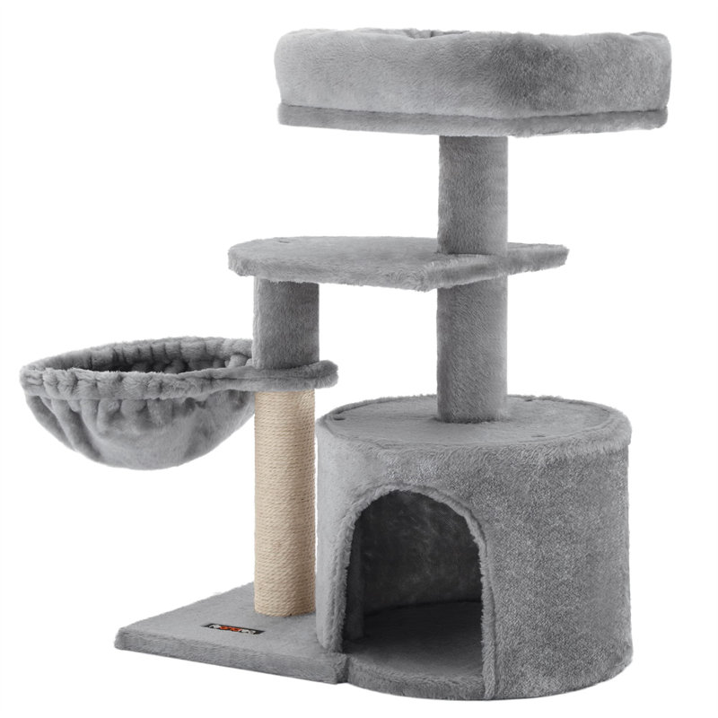 Arbre à chat H 26,81 po Falih, Gris