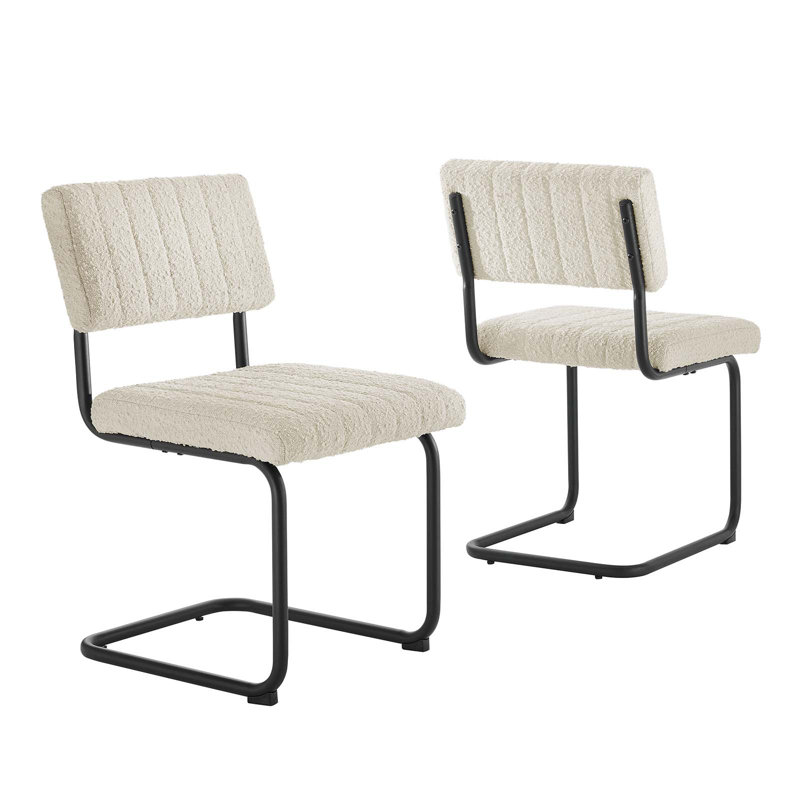 Modway Parity Boucle Dining Side Chairs -, Ivory