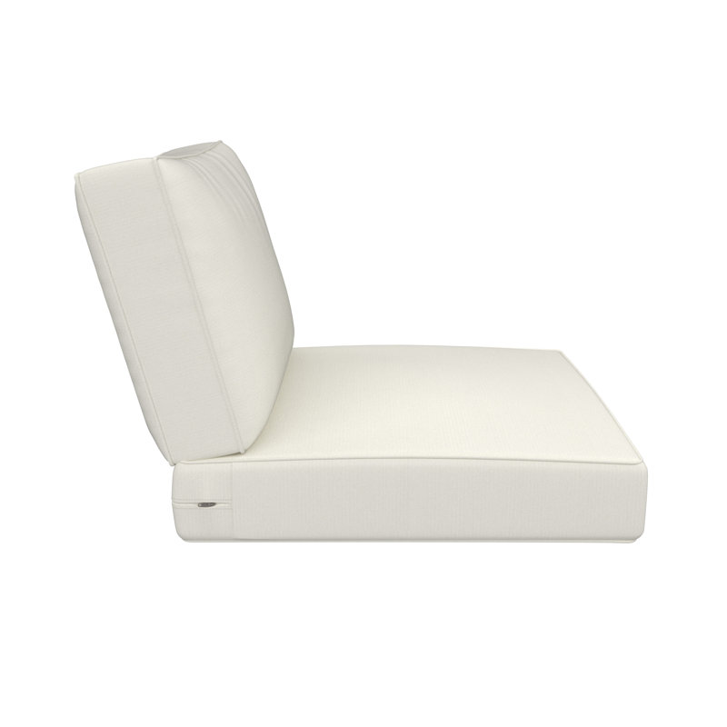 Outdoor Sunbrella Lounge Chair Cushion, Canvas Natural Sunbrella® Canvas