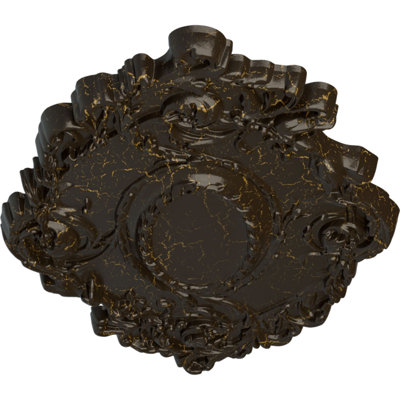 Médaillon de plafond à feuilles fluides l 30 3/8 po x H 20 3/4 po x P 1 po Kinsley