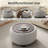 Upholstered Round Storage Ottoman with Wooden Tray-1847113218