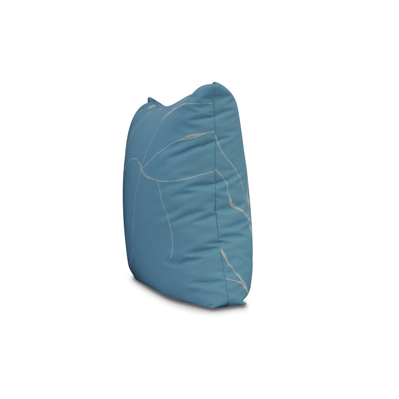 Reversible Throw Pillow, 18"x18", Turquoise