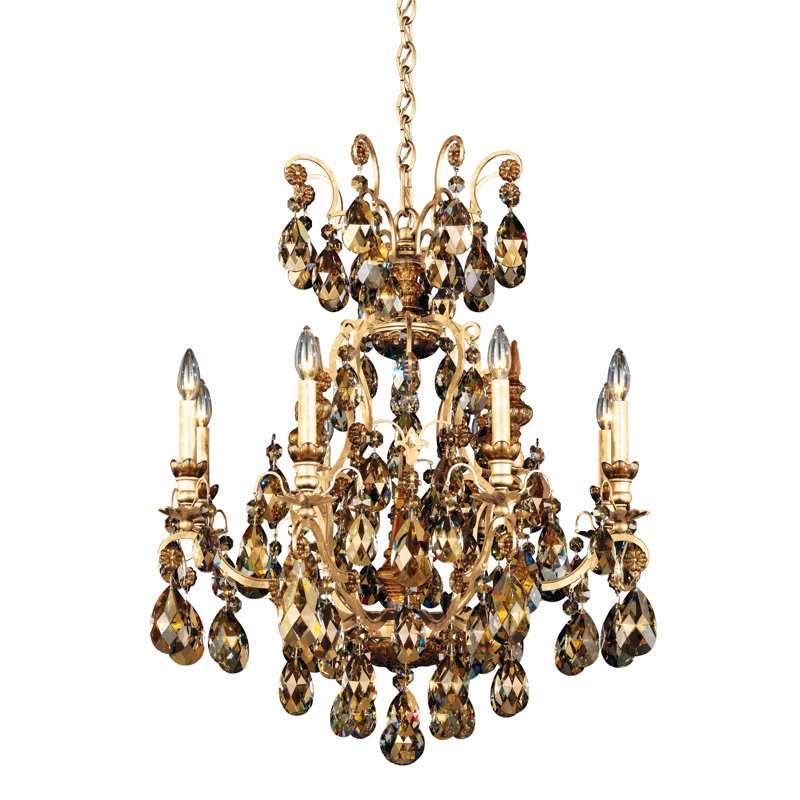 Renaissance 9 - Light Chandelier, French Gold, Heritage Clear