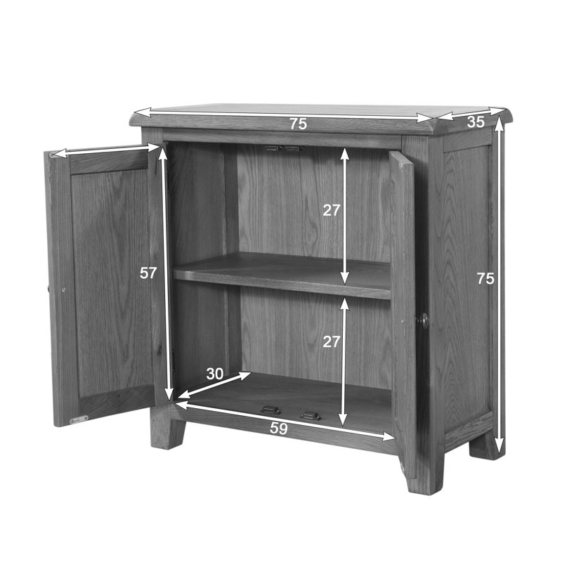 Rothbury Solid Wood Standard Small Cabinet With Doors Accent Chest