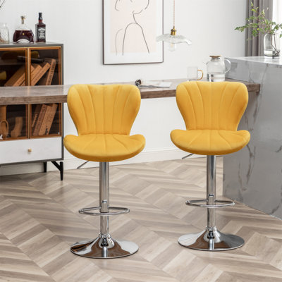 Laronzo Swivel Upholstered Adjustable Height Counter Stool