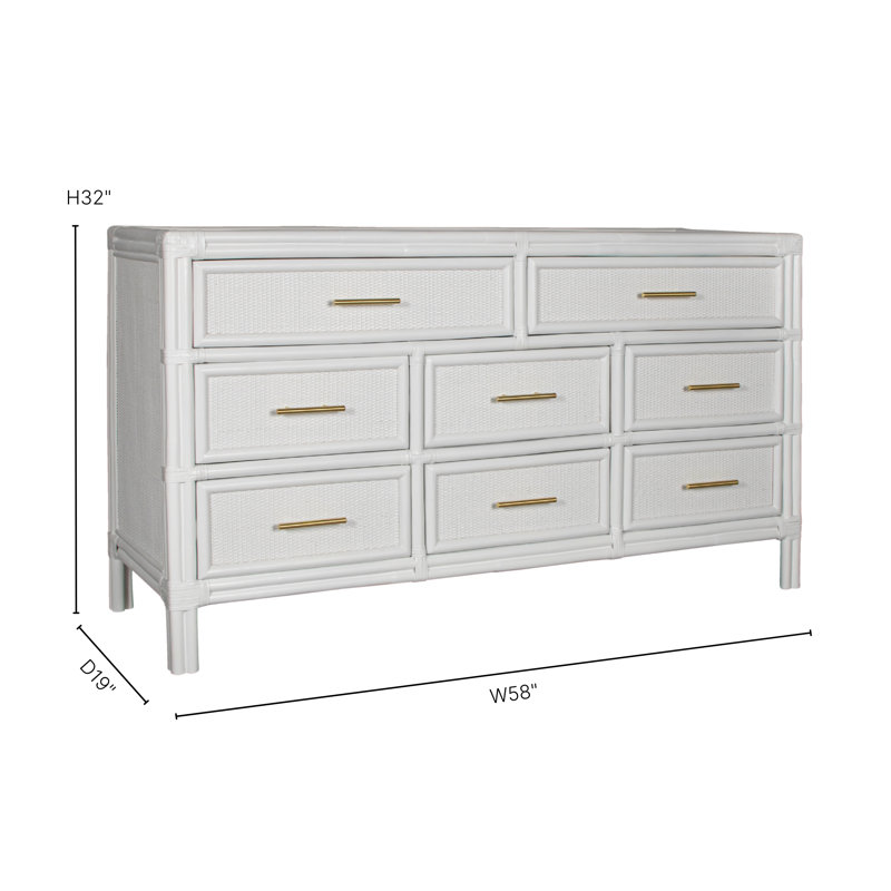 Aruba 8 - Drawer Dresser, Citrus Orange