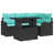Coussin bleu / cadre noir est en rupture de stock