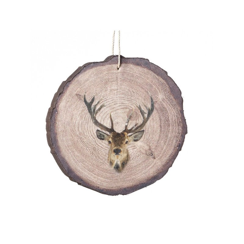 Figurine suspendue disque avec cerf