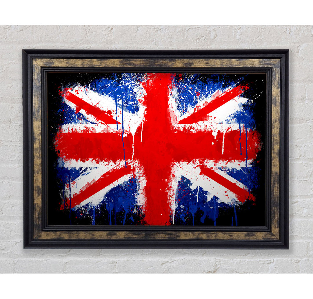 Grunge Flagge Uk - Einzelner Bilderrahmen Kunstdrucke