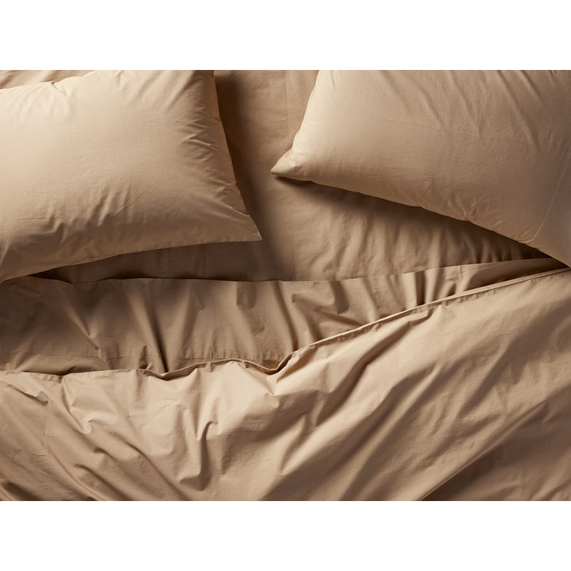 Refined Organic Percale Sheet Set, Twin Sheet Set with 1 Pillowcase, Pacific Blue