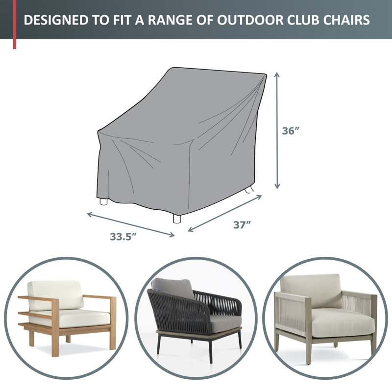 Outdoor Patio Chair Cover, Gray