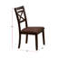 Transitional Style 7Pc Dining Table Set With Microfiber Padded Seats And Cross Back Chairs, Perfect For Comfort And Elegance.