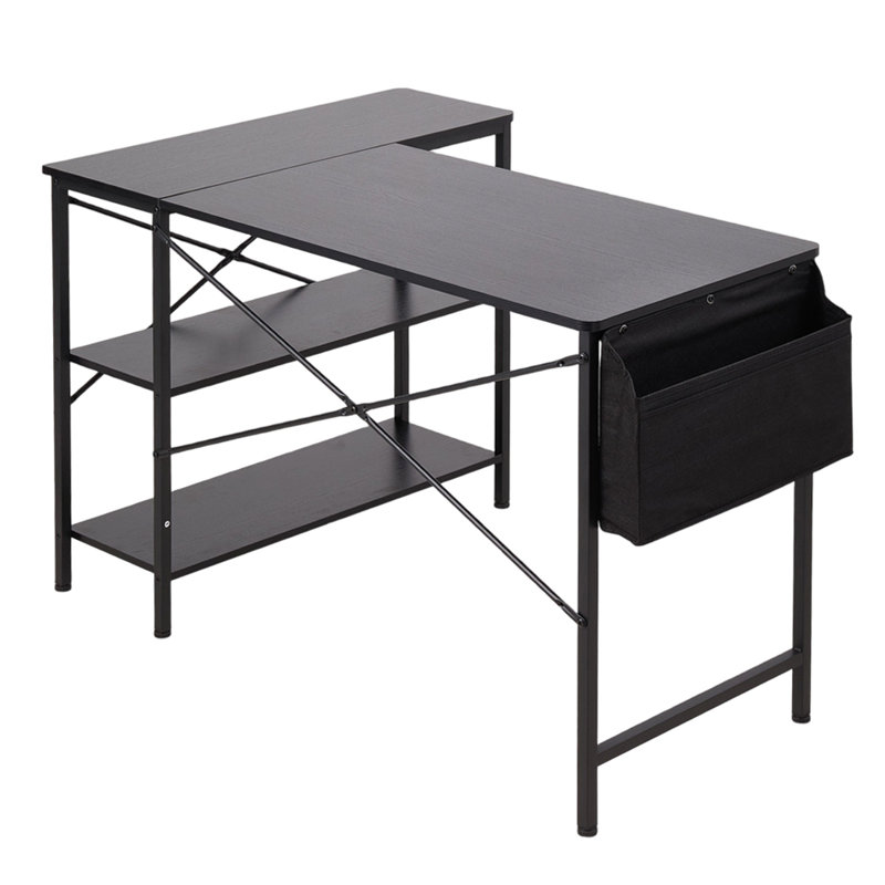 Foldable Modular Iron Computer Desk
