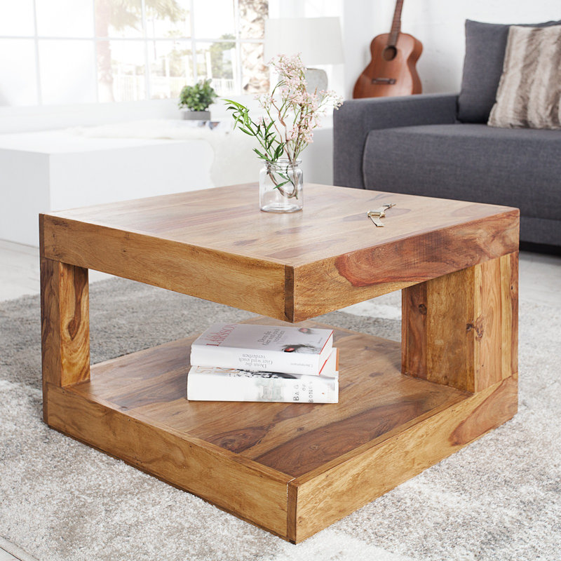 Theirry coffee table with storage space, 40cm H x 60cm L x 60cm D