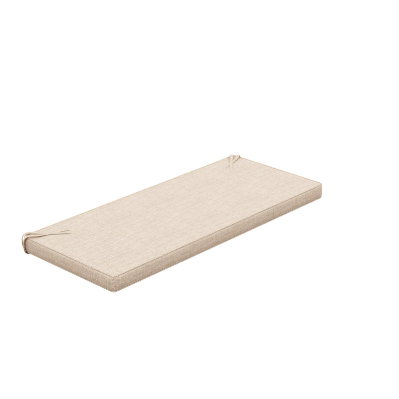 Wayfair Custom Outdoor Bench Cushion With Sunbrella Fabric, 40" x 17", Canvas Flax Sunbrella® Canvas