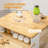 Kitchen Island With Storage Cabinet And 2-Level Rubber Wood Tabletop, Island Table With Adjustable Shelves And Drawers