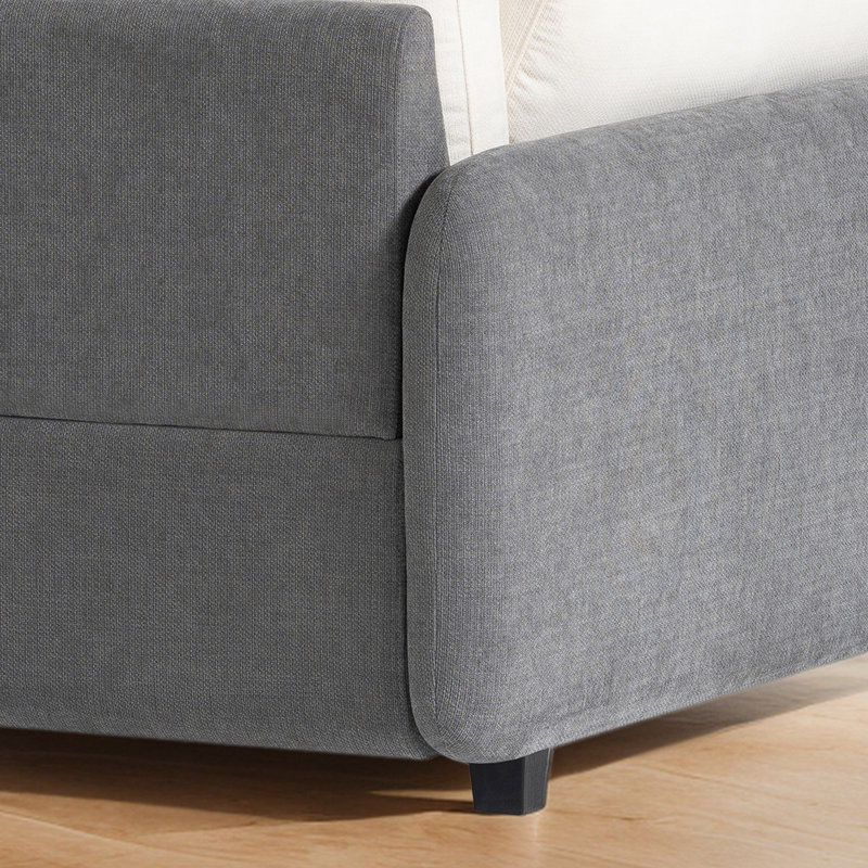 50'' W Oversized Armchair Deep Seat Single Sofa Accent Chair with Pillows for Living Room, White/Gray