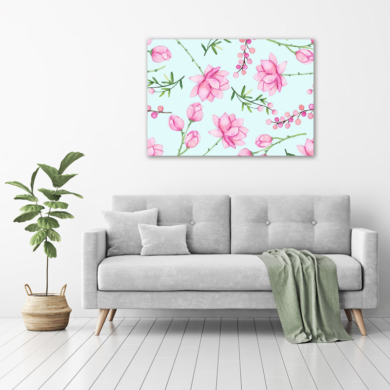 Flowers And Berries - Wrapped Canvas Print