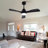 Hot Sales 42 Inch Ceiling Fans With Lights And Remote, Black Ceiling Fan For Patios With Light 3 Blades Modern Ceiling Fan Noiseless Reversible DC Motor,  Ceiling Fan For Farmhouse-1210825651