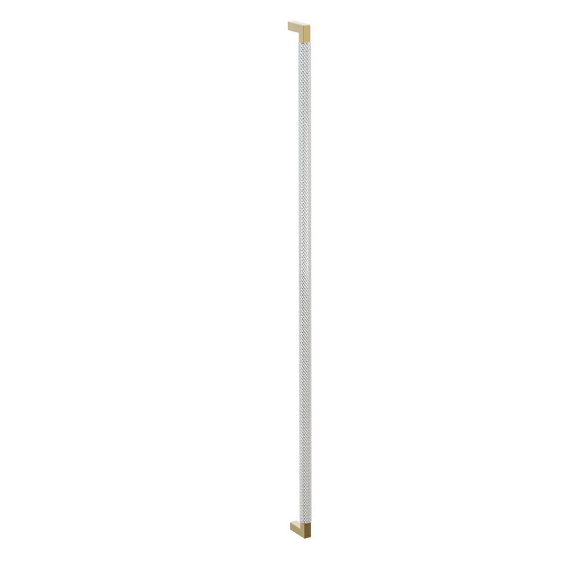 Emtek Back to Back SELECT Appliance Pull 36" L-Square Stem Polished Nickel Knurled Bar French Antique