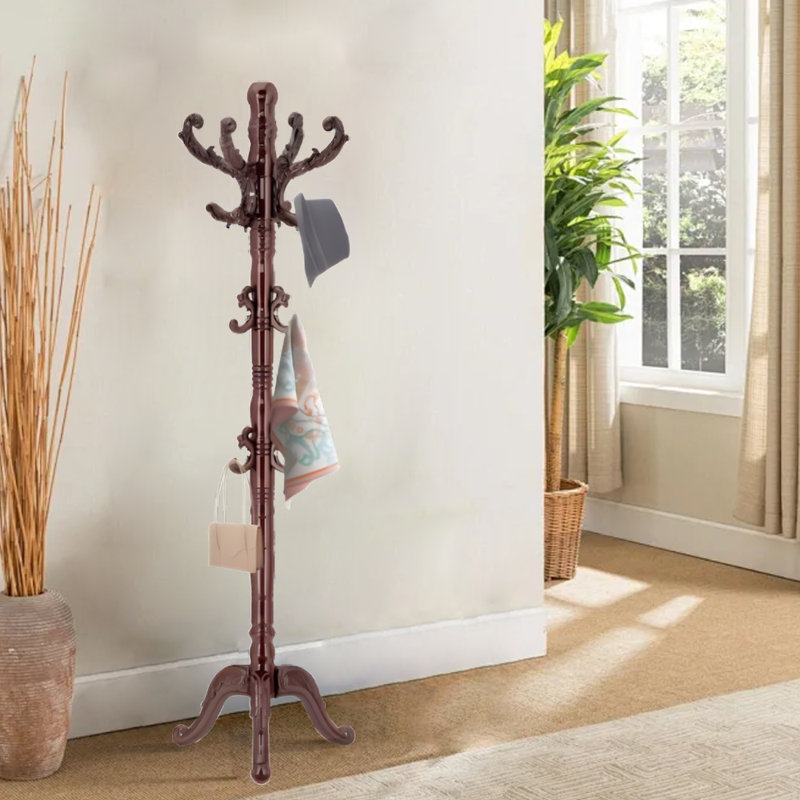 Coat Rack Freestanding With 14 Sturdy Hooks