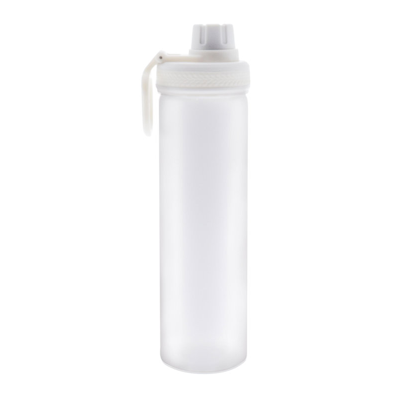 Bouteille d'eau en verre Puroaqua - Gris froid 550 ml / 18,5 oz, Transparent