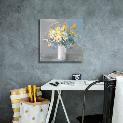 'Touch Of Spring 1 White Vase'  by Danhui Nai Canvas Wall Art
