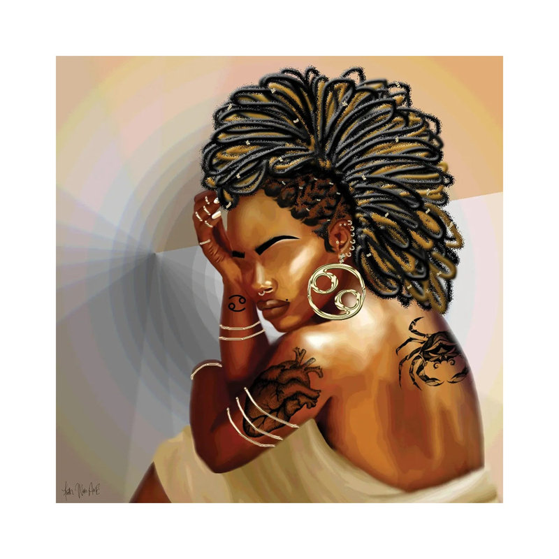 Cancer by Faith With An E - Wrapped Canvas Print, 45.72 cm H x 45.72 cm W x 3.175 cm D