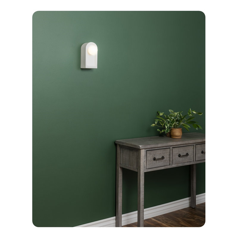 Rosalino Ceramic Flush Mounted Sconce, Bisque