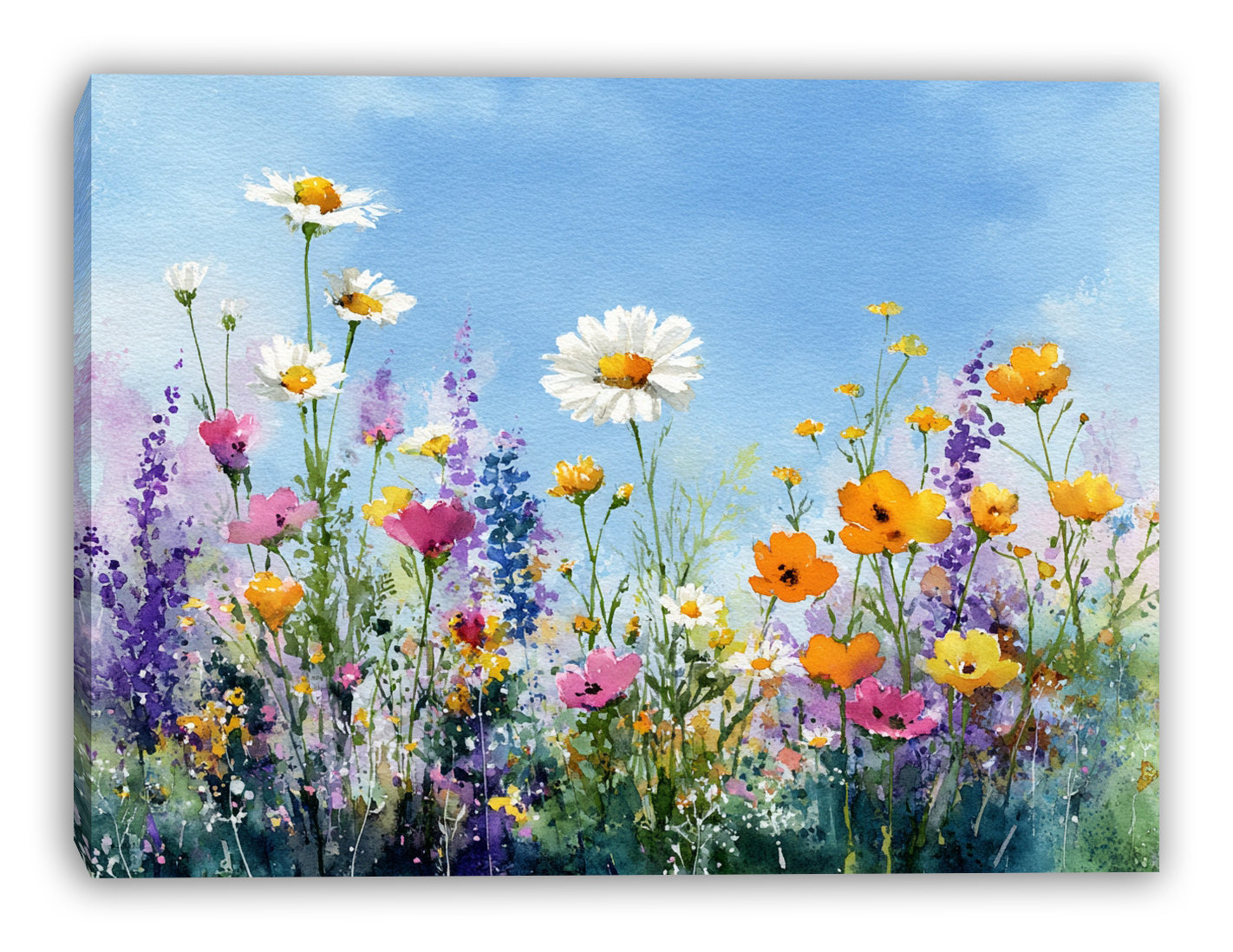 Ophelia & Co. Summer Field Harmony Wrapped Canvas Wall Art | Wayfair