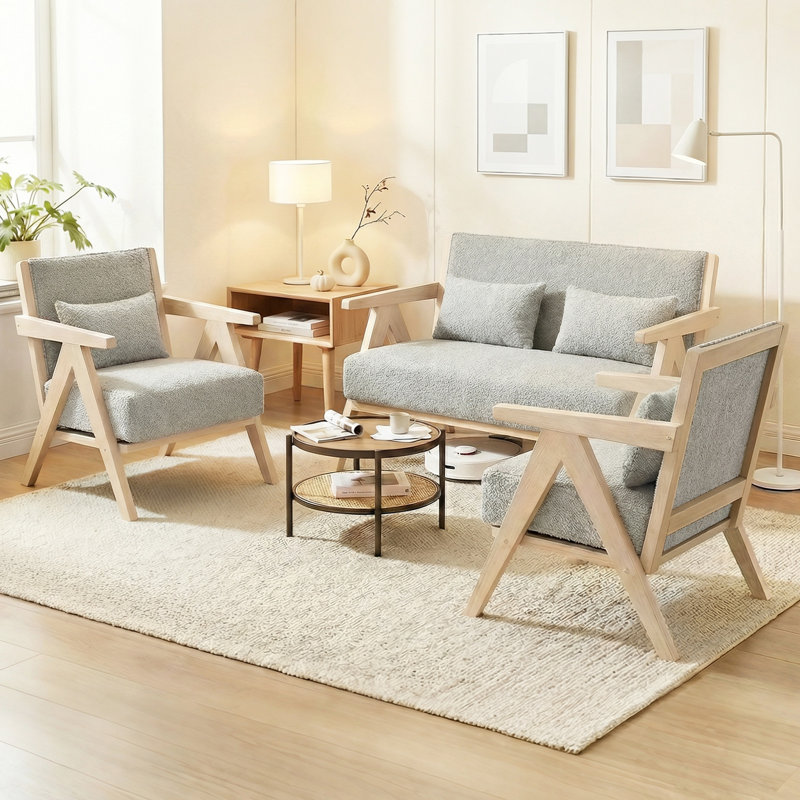 Chaise d'appoint Mid-Century, Chenille