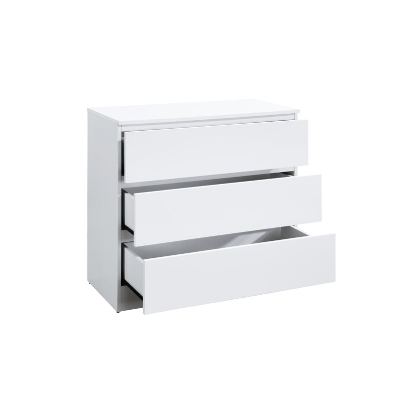 Marqita 3 Drawer 80cm W Chest of Drawers, White