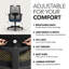 Chaise de bureau ergonomique HON Ignition 2.0 ReA Activ, inclinaison standard, structure noire, océan-119729029-119729026-119729028