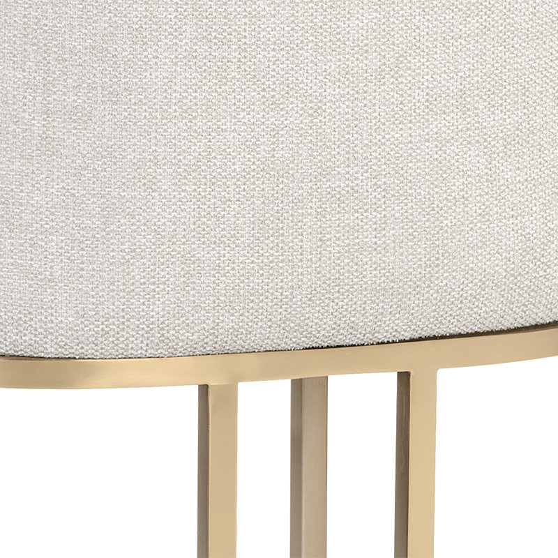 Rayla Upholstered Dining Chair, Cream Performance Basketweave