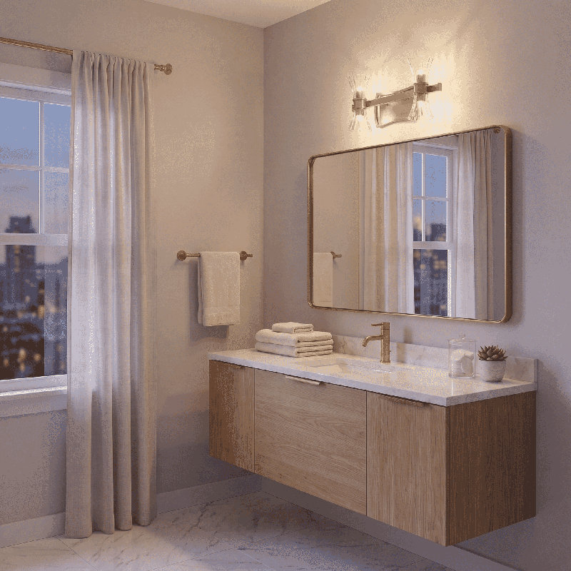  Luminaire de meuble-lavabo à DEL 4 lumières Bennington, Quatre lumières, H 8,75 po x l 16 po x P 16 po