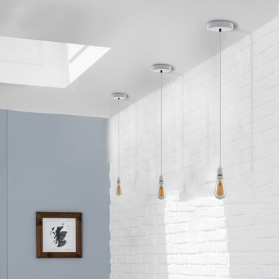 Bashawn 1 - Light White Bulb Pendant