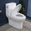 Toilette une pièce 1,1 / 1,6 GPF à double chasse allongée avec siège de toilette et siège à fermeture en douceur inclus