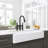White Kitchen Sink, Ceramic Undermount, Apron Deep Single Bowl, And Scratch-, Ceramic, Undermount Scratch-,